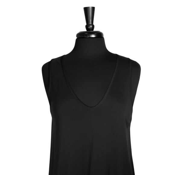 Anthropologie Akemi + Kin Womens Longview Tunic Top Black High Low Blouse M - Picture 5 of 9